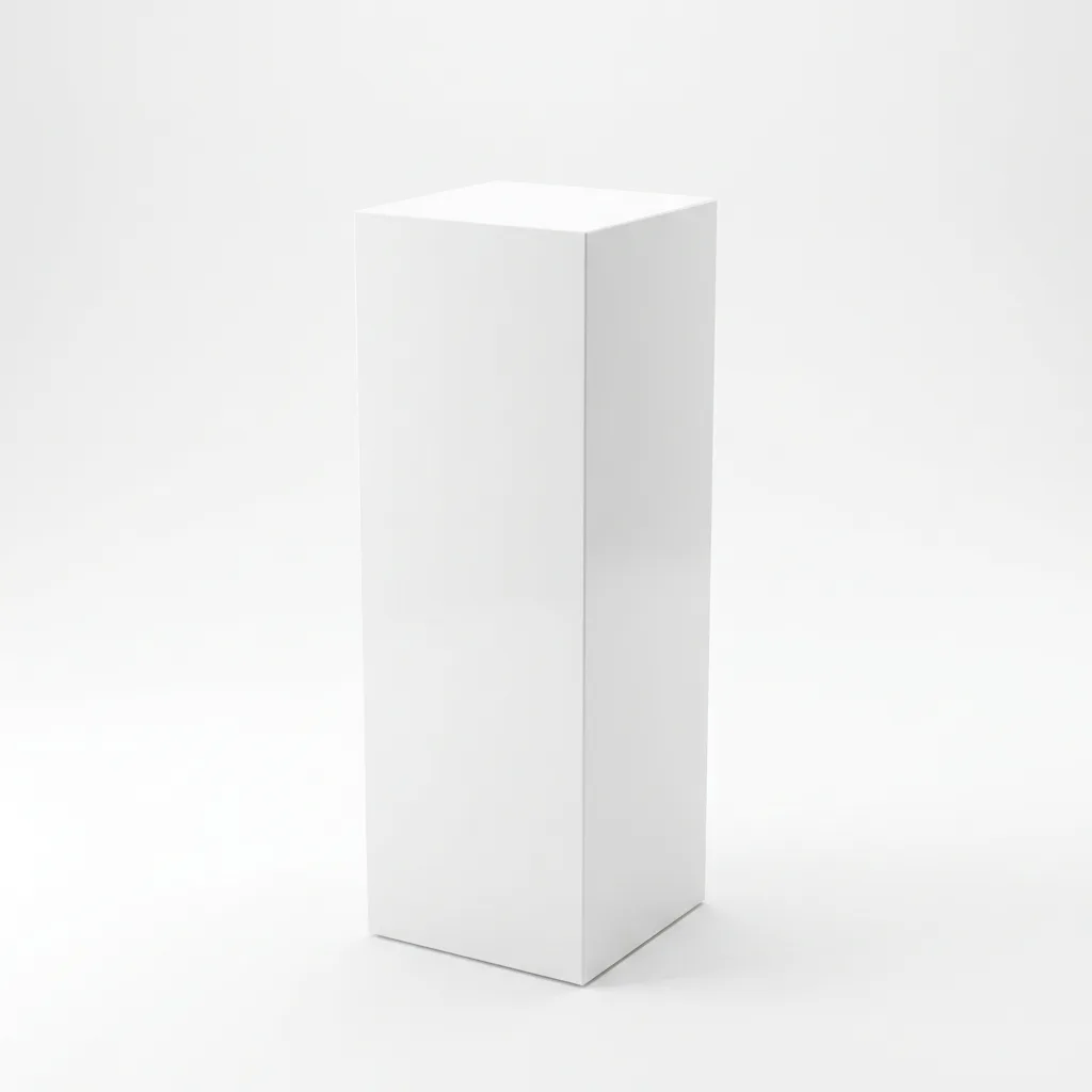 High-Gloss Rectangular Pedestal