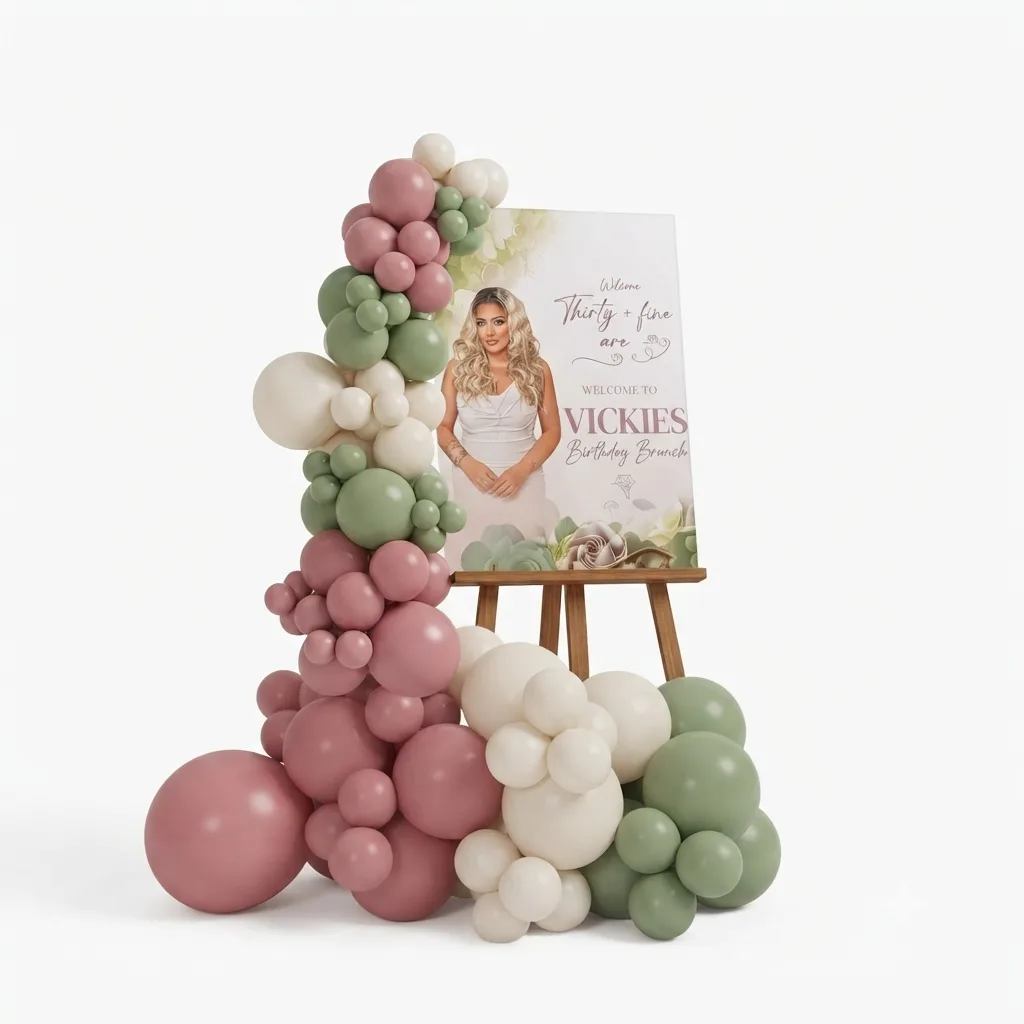 Welcome Signage With Baloon Styling
